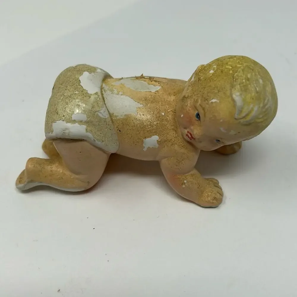 Vintage Crawling Baby Figurine 